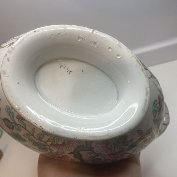 Antique MINTON INDIAN TREE Small Tureen or Sugar Server - Picture 10 of 12